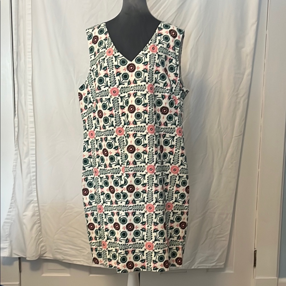 Boden cotton sleeve-less Multicolor dress. EUC